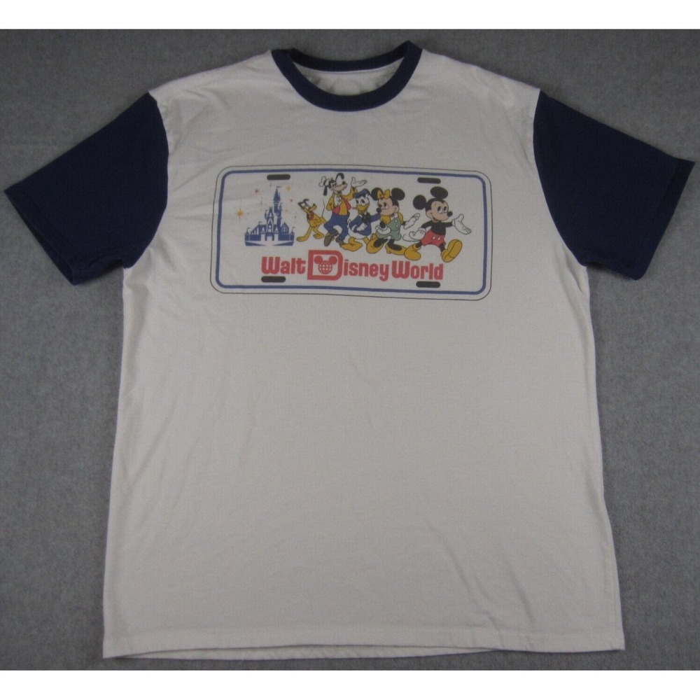 Walt Disney World Shirt Mens M Mickey Mouse License‎ Plate Vault Collection 50th